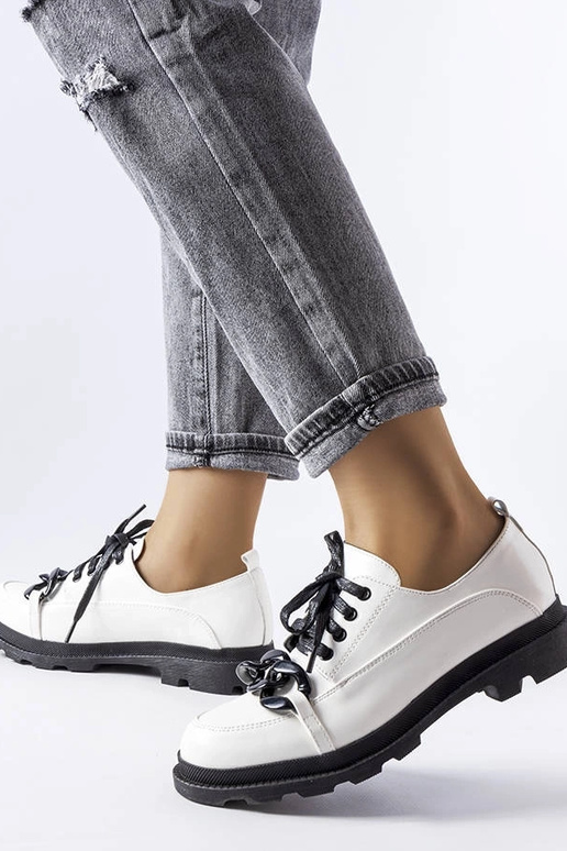 Weiße Kettenschuhe Allain