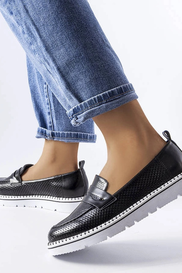 Schwarze, perforierte Halbstiefeletten „Bloomsburg“ 2
