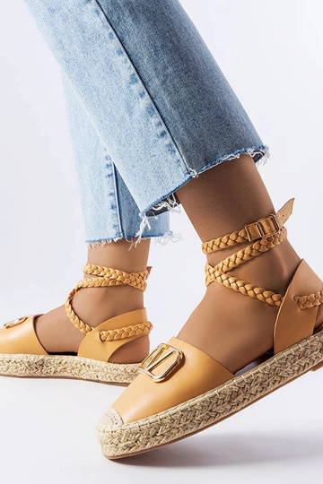 Braune geschnürte Espadrilles, „Parent" 2