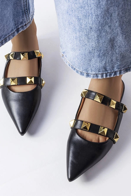 Schwarze Flip-Flops mit spitzer... Schwarze Flip-Flops mit spitzer...