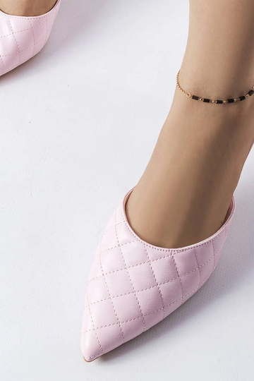 Rosa gesteppte Slipper mit... 2