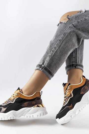 Schwarze Sneakers mit...