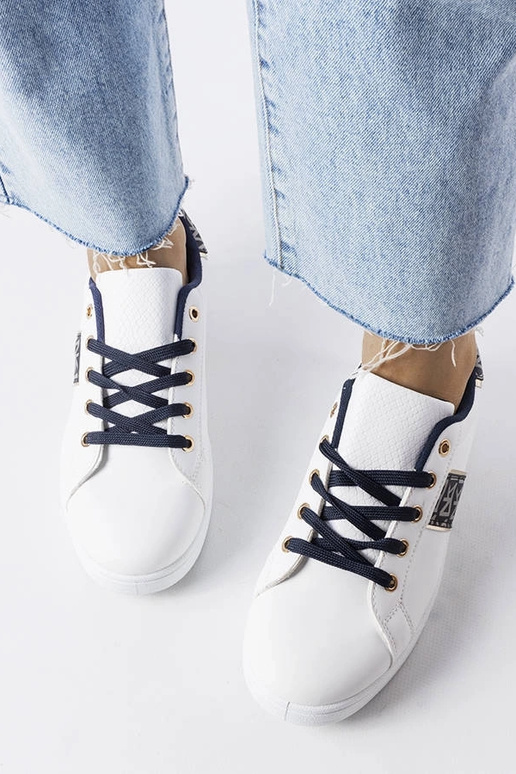 Weiße Sneaker mit verziertem...