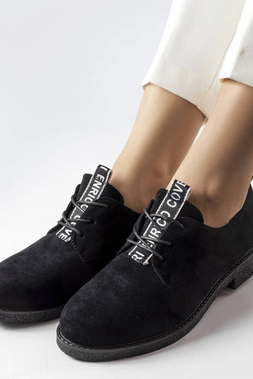 Schwarze Sunderland Kunstvelours-Balletschuhe 2