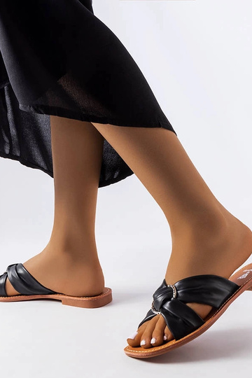 Schwarze elegante Belisarda Flip-Flops 2