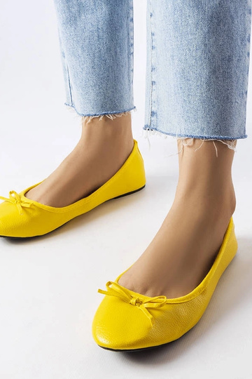 Gelbe Ballerinas mit Schleife, „Vaillancour"