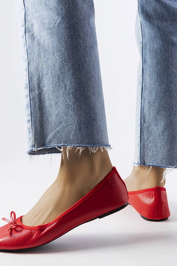 Rote Ballerinas mit Schleife Vaillancour 2