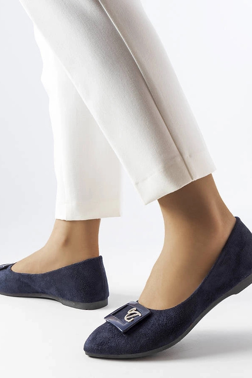 Marineblaue Ballerinas mit Zirkonen... Marineblaue Ballerinas mit Zirkonen...