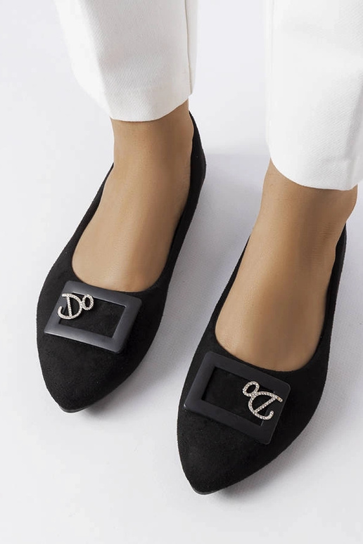 Schwarze Ballerinas mit Zirkonen... Schwarze Ballerinas mit Zirkonen...