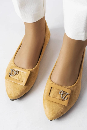 Beige Ballerinas mit Zirkonia Fleming 2