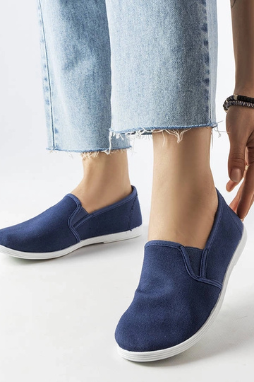 Sneaker „Quincy“ aus Stoff in Marineblau 2