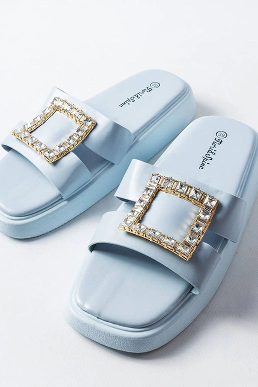 Blaue Flip-Flops mit Zirkonia Fusberta Blaue Flip-Flops mit Zirkonia Fusberta