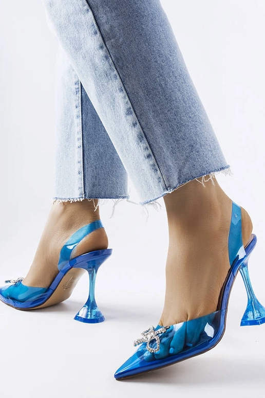 Blaue transparente Pumps Girard