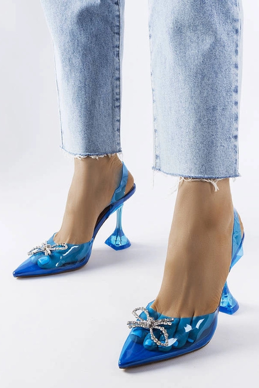 Blaue transparente Pumps Girard