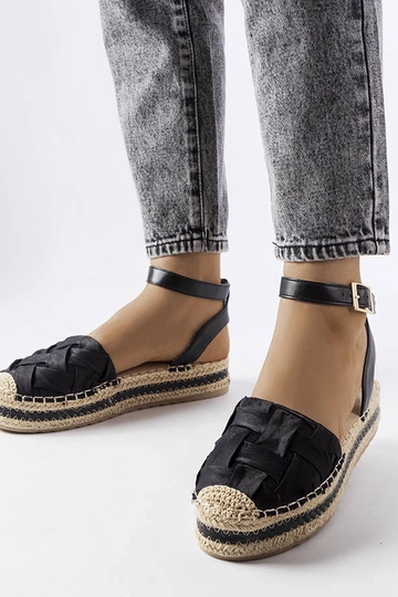 Schwarze Plateau-Espadrilles von Lafrenière 2