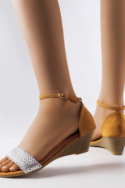 Silberne Veltri-Keilsandalen Silberne Veltri-Keilsandalen