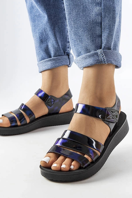 Marineblaue Covillon-Keilsandalen Marineblaue Covillon-Keilsandalen