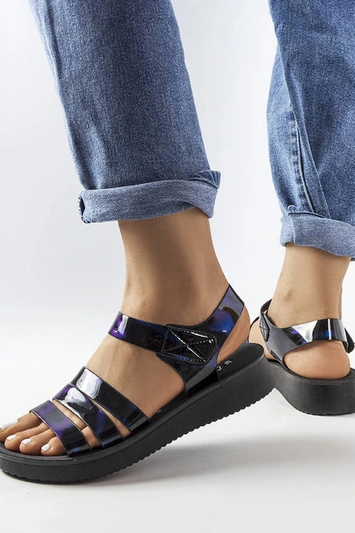 Marineblaue Covillon-Keilsandalen Marineblaue Covillon-Keilsandalen