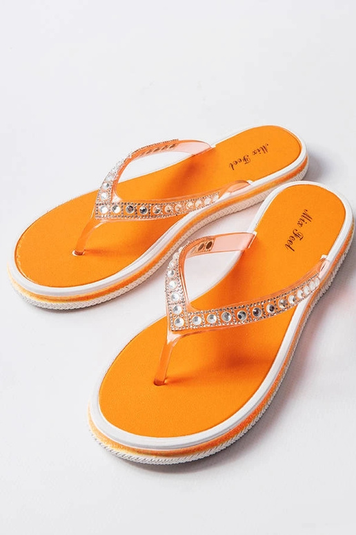 Orange Flip-Flops mit Zirkonen Patrier Orange Flip-Flops mit Zirkonen Patrier
