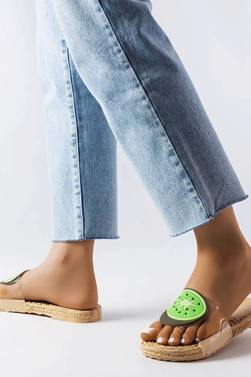Transparente Kiwi-Flip-Flops Foddie Transparente Kiwi-Flip-Flops Foddie