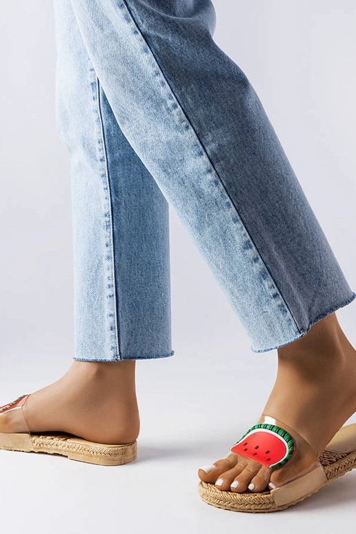 Transparente Wassermelonen-Flip-Flops...