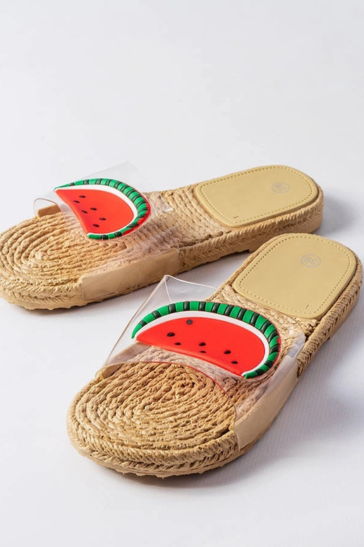Transparente Wassermelonen-Flip-Flops...