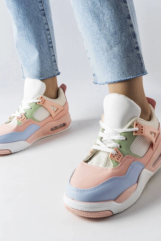 Rosa Sneaker aus Material-Mix von Malas