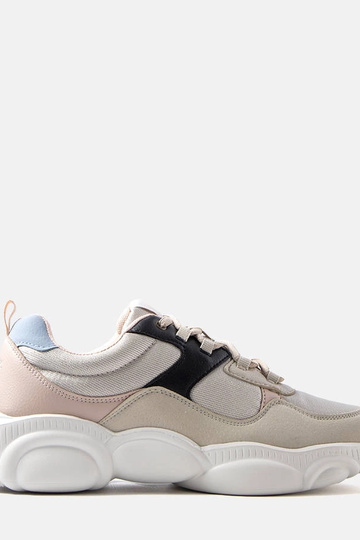 Beigefarbene Lee Cooper Damen-Sneakers LCWL-20-39-031