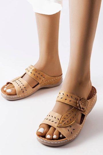 Beige Flip-Flops mit...