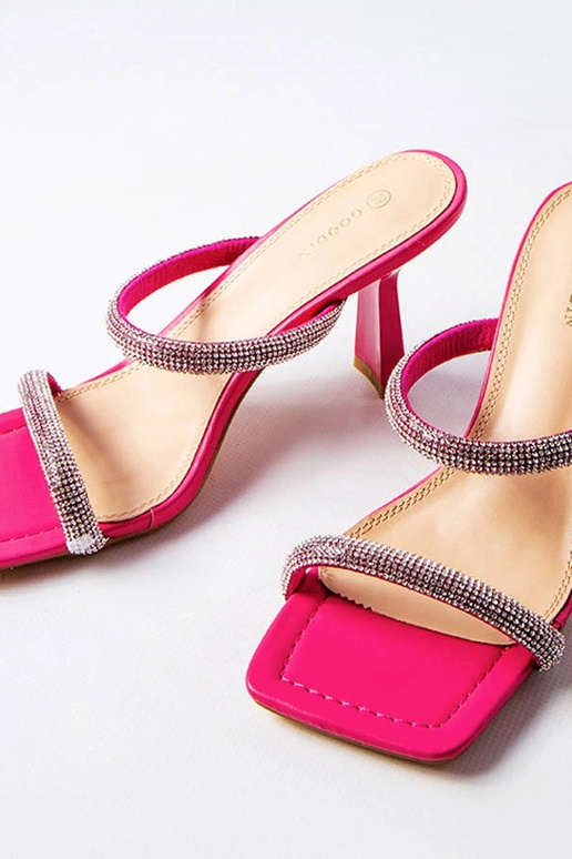 Evelina rosa Pantoletten mit hohem...