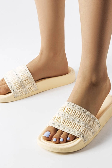 Beige Flip-Flops mit...