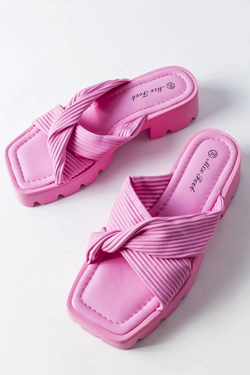 Rosa Flip-Flops mit Traktorsohle Dubé