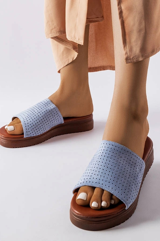 Blaue durchbrochene Flip-Flops von...