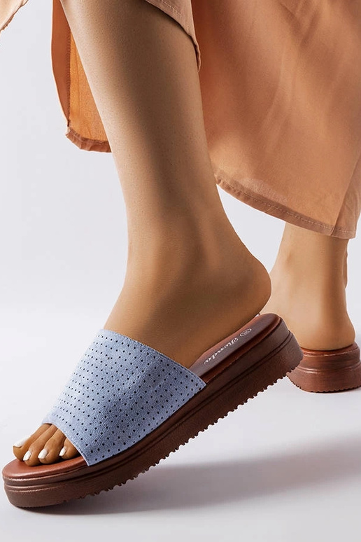 Blaue durchbrochene Flip-Flops von...