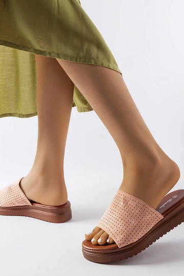 Rosa Flip-Flops mit durchbrochenem Obermaterial Idabel