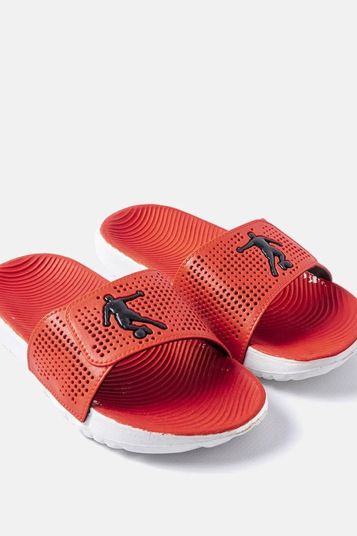 Weiß-rote Gummislipper, „Athens"