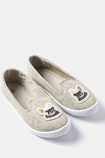 Graue Kinder-Sneaker mit Naomi-Applikation 2