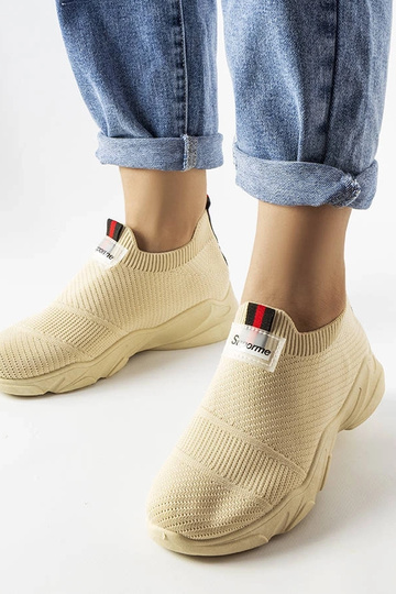 Beige Slip-On-Sportschuhe...