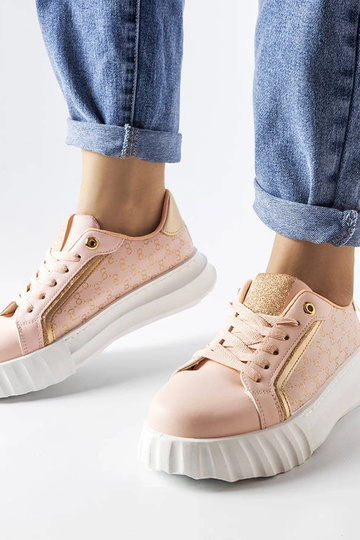 Rosa Plateau-Sneakers...