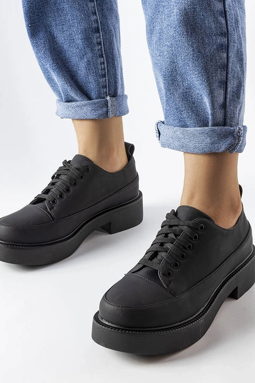 Schwarze flache Schuhe Merico