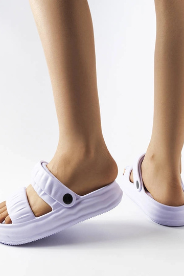 Violette Schaumstoffsandalen, „Griffin" 2