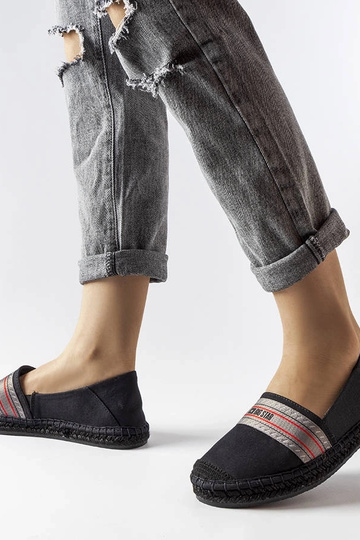 Schwarze Espadrilles mit großem Stern LL274894