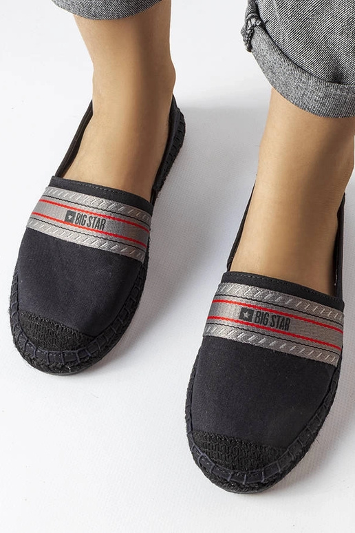 Schwarze Espadrilles mit großem Stern...