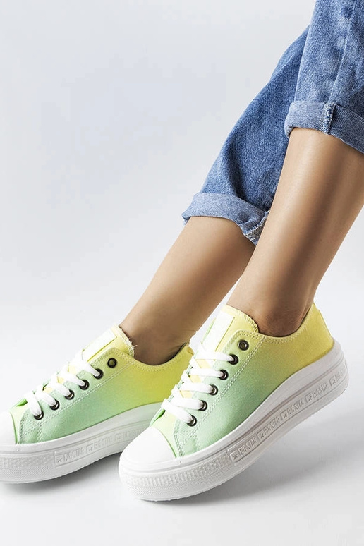 Gelbgrüne Big Star Sneakers LL274A186 Gelbgrüne Big Star Sneakers LL274A186