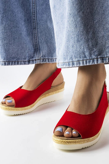 Rote Plattformsandalen,... 2