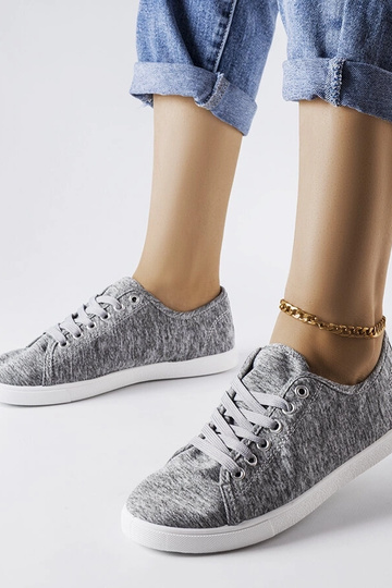 Graue Stoff-Sneakers Razan