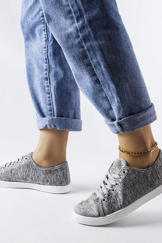 Graue Stoff-Sneakers Razan