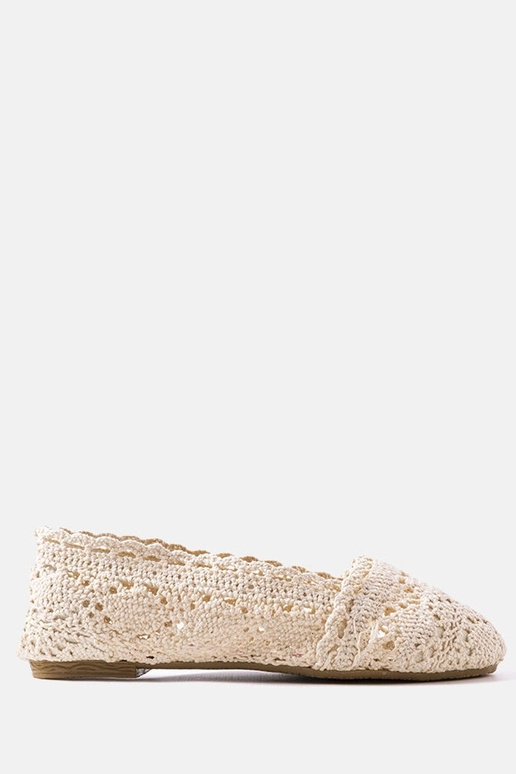 Beige gehäkelte Baby-Ballerinas Lisa Beige gehäkelte Baby-Ballerinas Lisa