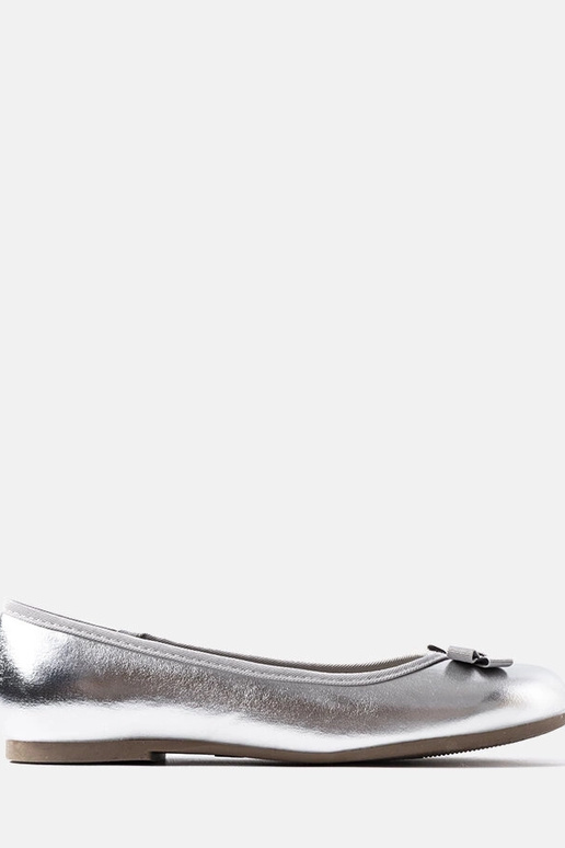 Silberne Ballerinas Fedro aus Lackleder Silberne Ballerinas Fedro aus Lackleder