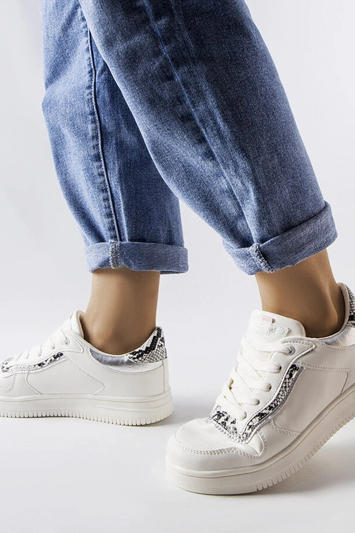 Weiße Sneaker Nelma aus Ökoleder